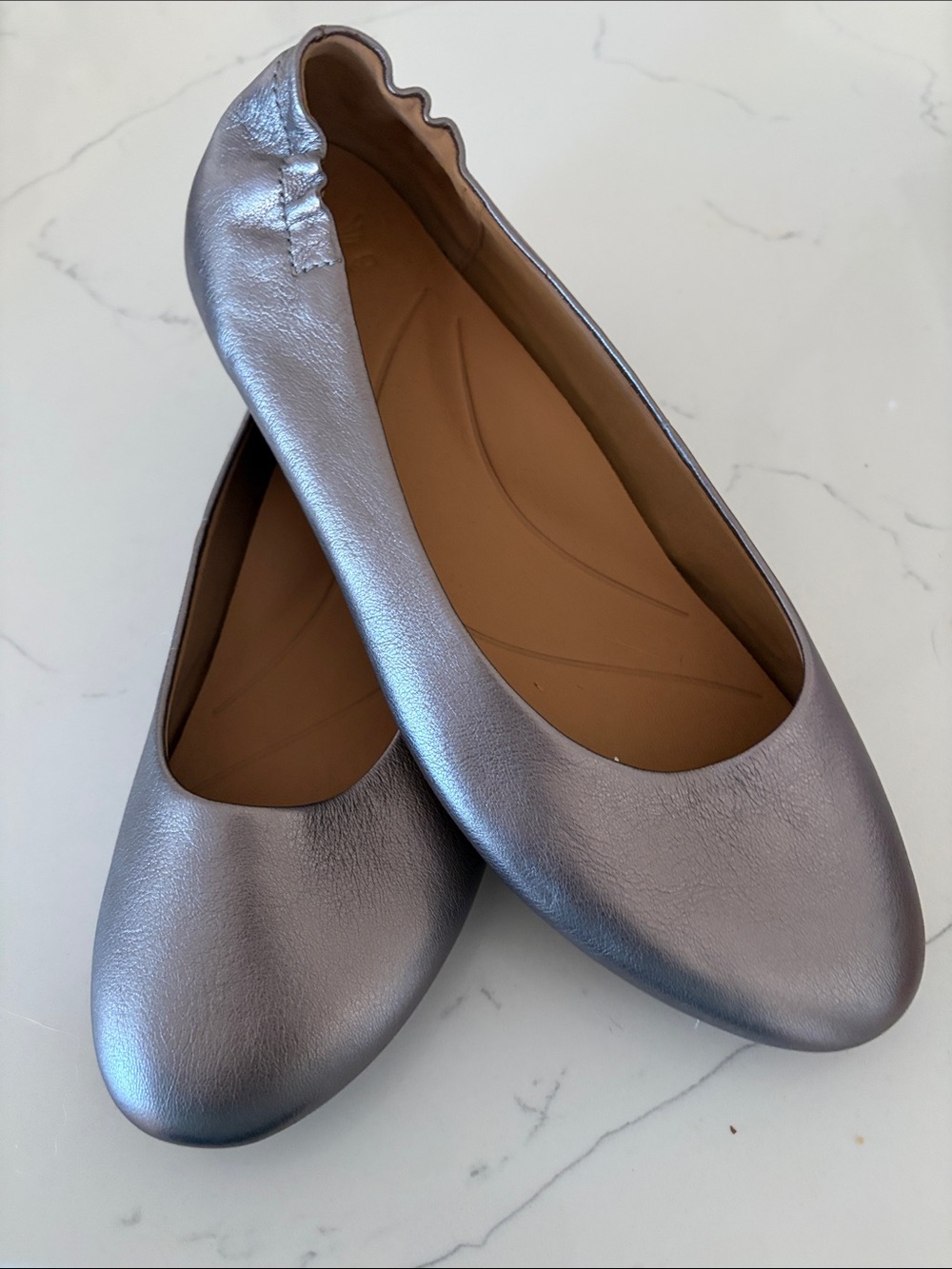 Dansko Metallic Silver Ballet Flats